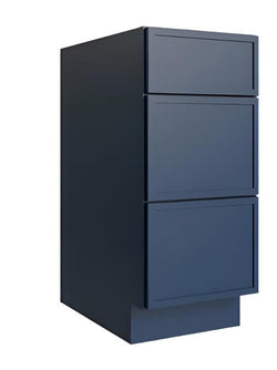 Light Navy Blue Shaker 15"-Vanity 3 Drawer Base