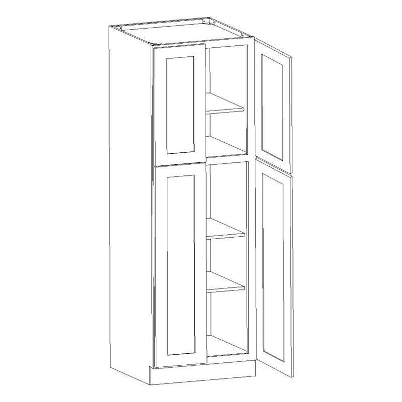 Jade Green Wall PANTRY 24''W*84'H'*24''D (Two UPPER DoorS 11-3/4"W*29-5/8"H, Two BOTTOM DoorS 11-3/4"W49-3/8"H)