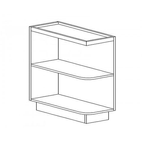 Eldridge White Base End Open Shelf 9''W*24''D*34-1/2''H 1Shelf