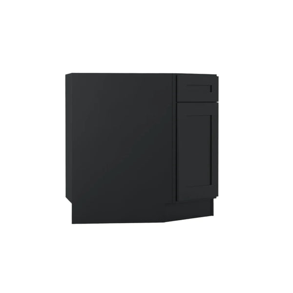 Black Shaker Wall Diagonal Corner Cabinet