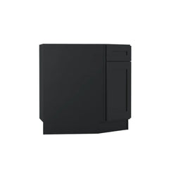 Black Shaker 24-Inch Wide 36 inch tall Single Door Wall Diagonal Corner