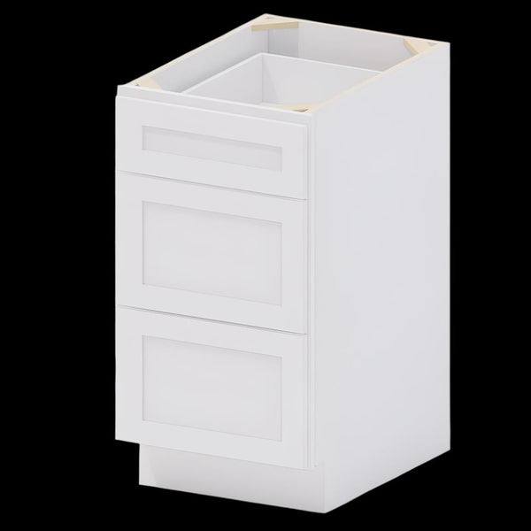 Eldridge White- Base Drawer Pack Cabinet Base Drawer Pack Cabinet-  36''W*24''D*34-1/2''H 3Drawers