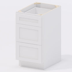 True White Shaker- Base Drawer Pack Cabinet 30''W*24''D*34-1/2''H 3Drawers