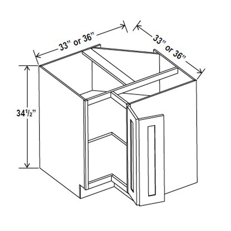 Eldridge Dove- Base EASY REACH Cabinet Base EASY REACH Cabinet-  36"W*24"D*34-1/2''H 1 FOLDED Door, With EASY REACH Shelves (APPLICABLE With BER-B TO MAKE LAZY SUSAN Cabinet- )