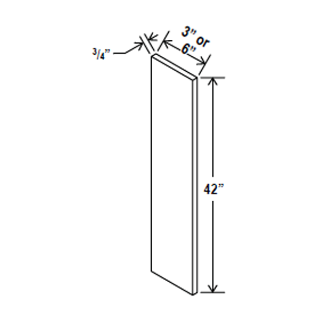 New Espresso Wall Filler 3''W*42''H*3/4''D