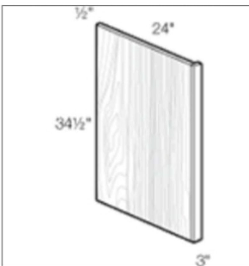 Rickmond White thick edge banded Refridgerator Panel