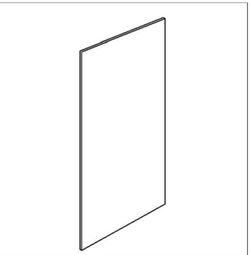 Binary Grey 3-Inch Filler X 1/2-inch X 24-Inch Refridgerator Panel