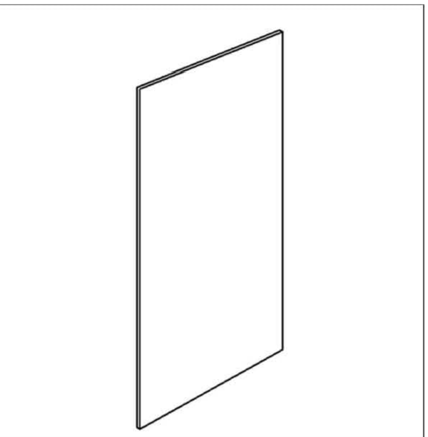 Binary Grey 3-Inch Filler X 1/2-inch X 24-Inch Refridgerator Panel