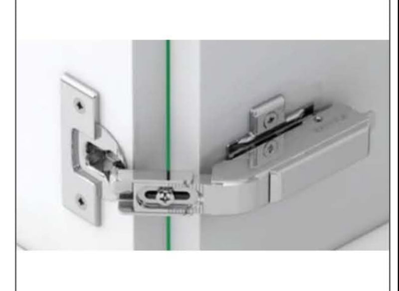 European Matte White Diagonal Corner Hinge