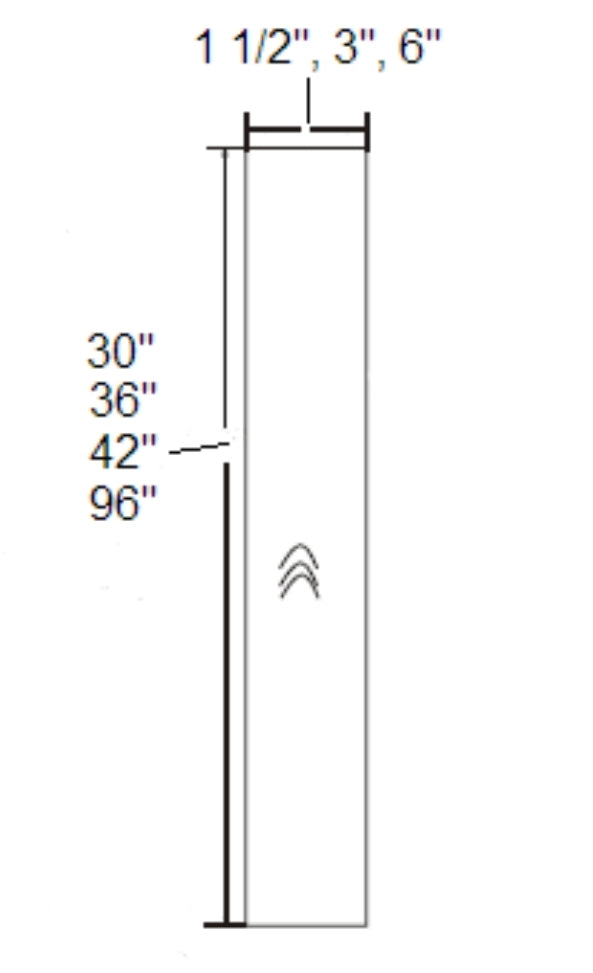 Rickmond White 6-Inch Wide 42 Inch Tall Wall Filler