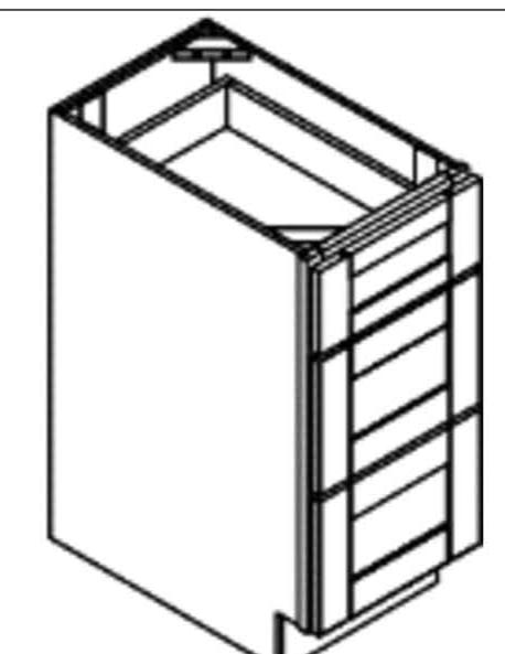 Binary Grey 15"-Vanity 3 Drawer Base