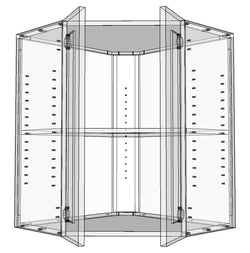 Eldridge Ash Walnut 12 Inch x 36 Angle Corner, Two Doors