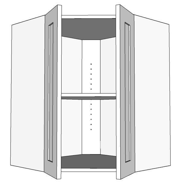 Eldridge Dove 12 Inch x 30 Angle Corner, Two Doors