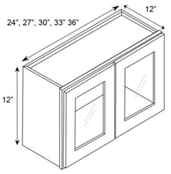 Eldridge Dove 36 X 12 Wall, Two Glass Doors