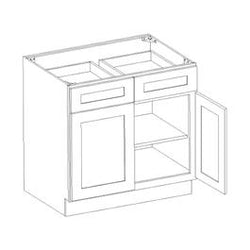 Appalachian Knotty Shaker- Base Cabinet-  33W*24D*34-1/2H 2 Doors 2 Drawers 1 Shelf