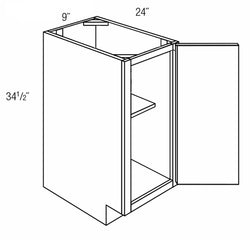 Eldridge Onyx Base Cabinet-  9''W*24''D*34-1/2''H 1 Door 1 Drawer 1 Shelf