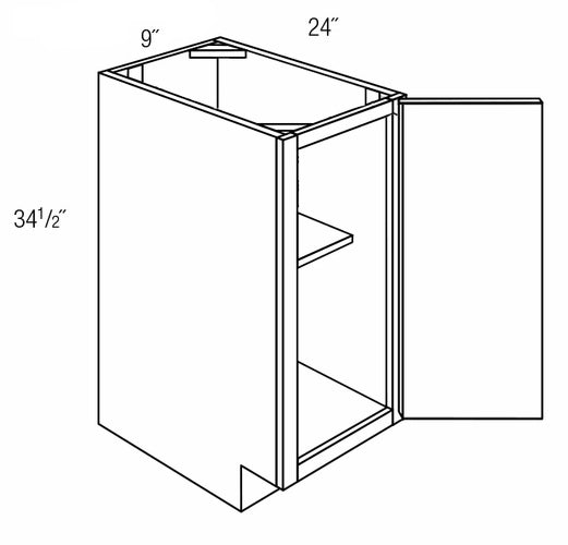 Espresso Shaker Deluxe-Base Cabinet-  9''W*24''D*34-1/2''H 1 Door 1 Drawer 1 Shelf