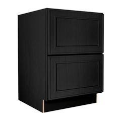 Black Shaker Base Drawer Pack Cabinet 36''W*24''D*34-1/2''H 2Drawers