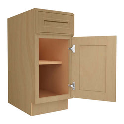 Unfinished Shaker- Base Cabinet-  21''W*24''D*34-1/2''H 1 Door 1 Drawer 1 Shelf