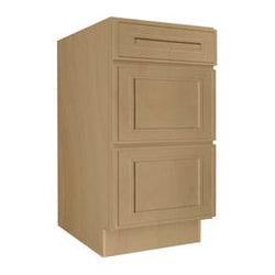 Unfinished Shaker- Base Drawer Pack Cabinet Base Drawer Pack Cabinet-  12''W*24''D*34-1/2''H 3Drawers