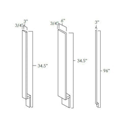 Unfinished Shaker Base Filler W3x X H34.5x X D0.75x