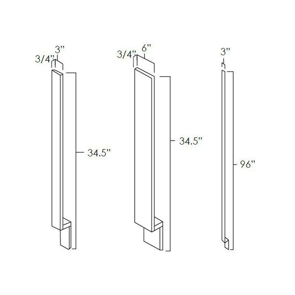 Appalachian Knotty Shaker Base Filler W3x X H34.5x X D0.75x