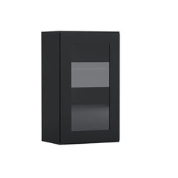 Black Shaker Inch Wide, 30 inch tall One Glass Door