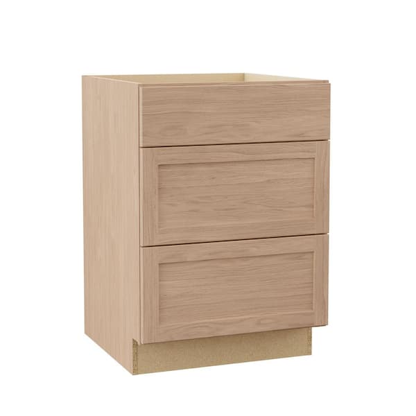 Unfinished Shaker 18"-Vanity 3 Drawer Base