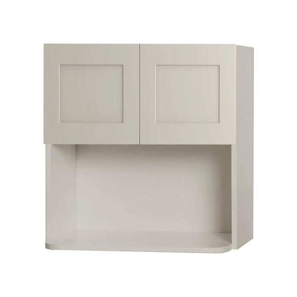 Dove Grey Shaker Double Door Wall Microwave Cabinet