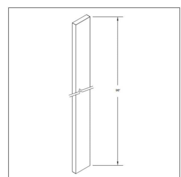 Eldridge Dove 3 Inch Wide 96 Inch HighTall Filler