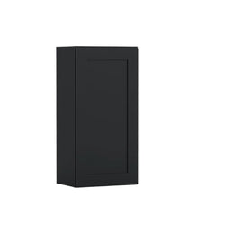 Black Shaker 12~Inch Wide, 30 inch tall, One Door Wall Cabinet