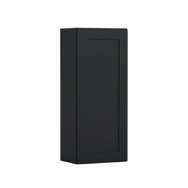 Black Shaker 9~Inch Wide, 42 Inch Tall One Door Standard Wall