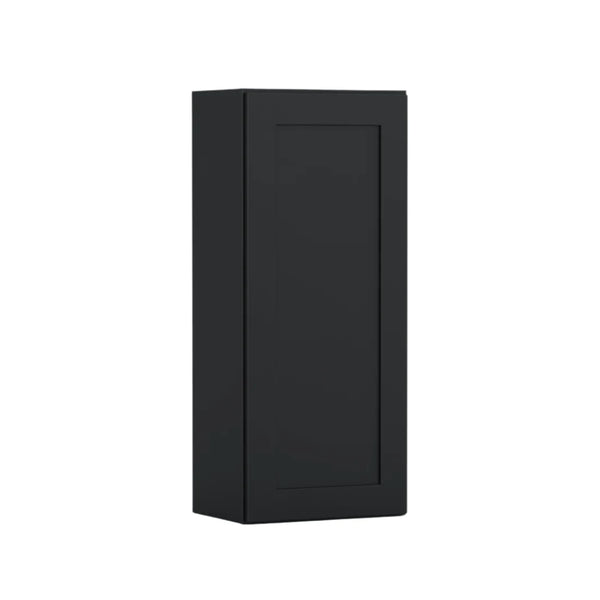 Black Shaker 15~Inch Wide, 42 inch tall One Door Standard Wall