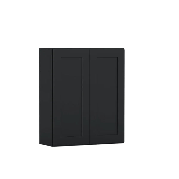 Black Shaker 27~Inch Wide, 30 inch tall, Two Door Standard Wall