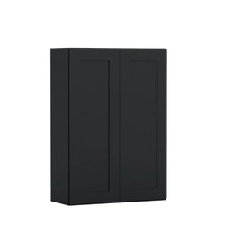 Black Shaker 24~Inch Wide, 42 inch tall Two Door Standard Wall