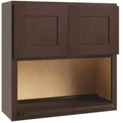 Espresso Shaker Deluxe Double Door Wall Microwave Cabinet