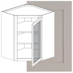 Weathered White Ash Wall Diagonal Corner-24"W x 42"H