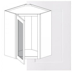 Rickmond White 24-Inch Wide 30 inch tall Single Door Wall Diagonal Corner