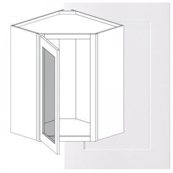 Value White Shaker-Melamine Box 24-Inch Wide 30 inch tall Single Door Wall Diagonal Corner